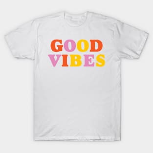 Good Vibes Retro Quote T-Shirt